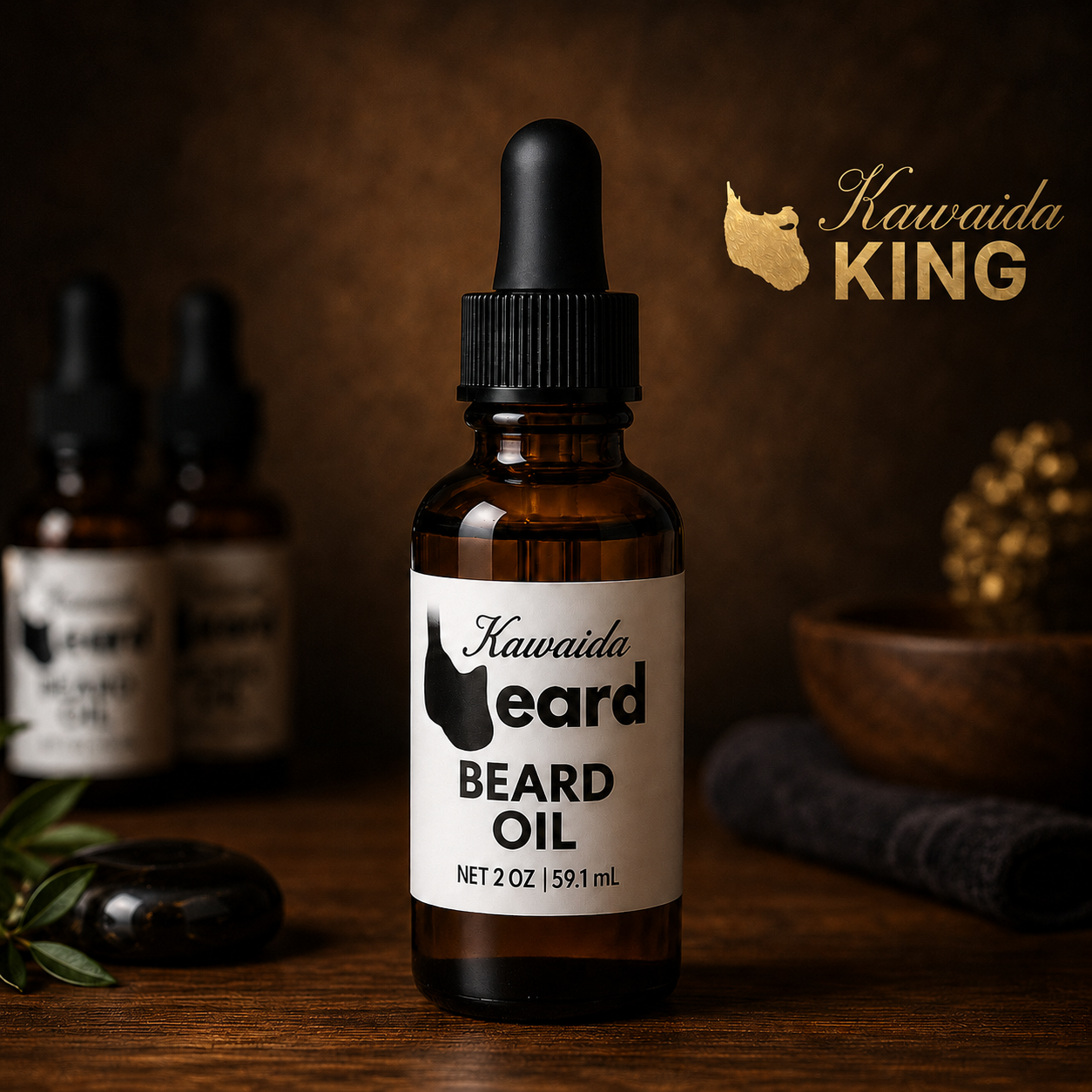 Kawaida King Glo Beard Oil – Nourishing Beard & Skin Oil, 2 oz