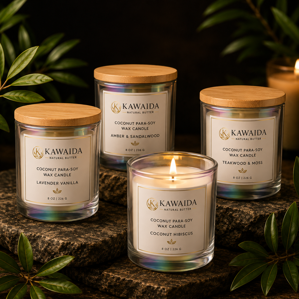 Coconut Para-Soy Wax Candle | Kawaida Natural Butter