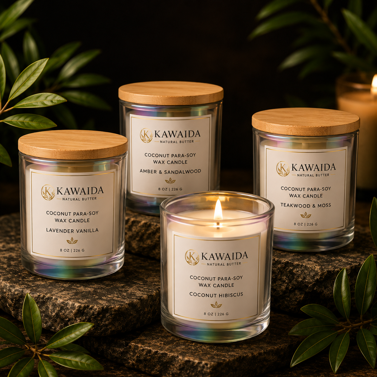 Coconut Para-Soy Wax Candle | Kawaida Natural Butter